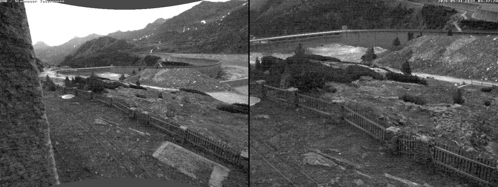 Archiv Foto Webcam Tauernmoossee - Blick auf die Staumauer