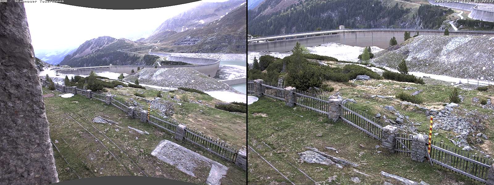 Archiv Foto Webcam Tauernmoossee - Blick auf die Staumauer