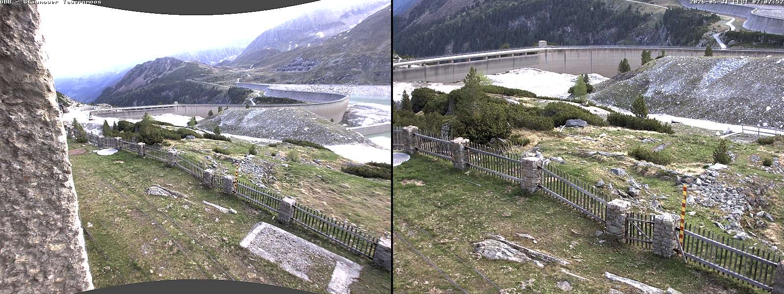 Archiv Foto Webcam Tauernmoossee - Blick auf die Staumauer