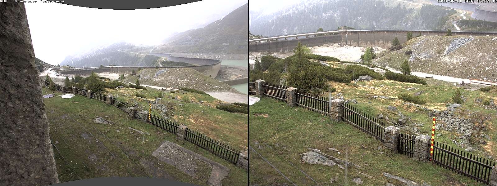 Archiv Foto Webcam Tauernmoossee - Blick auf die Staumauer