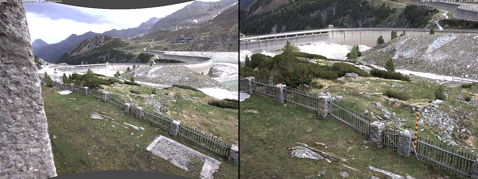 Archiv Foto Webcam Tauernmoossee - Blick auf die Staumauer