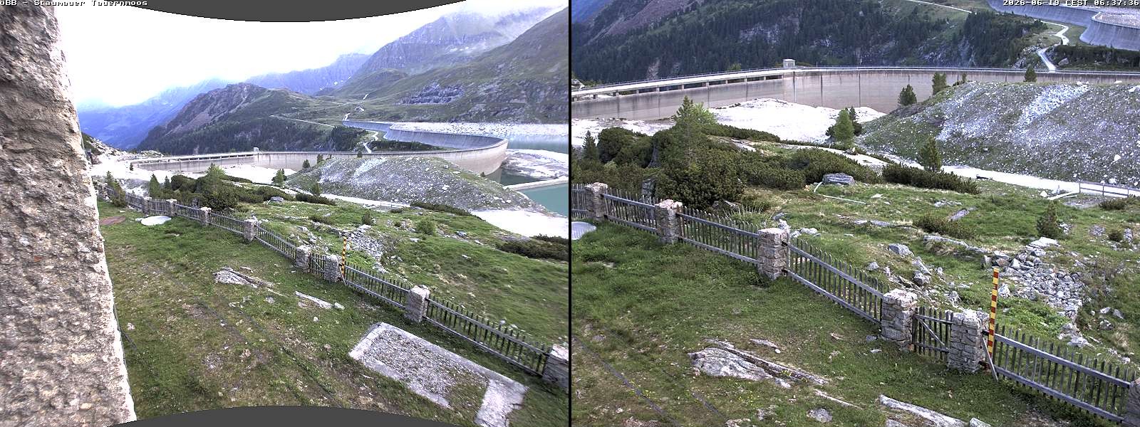 Archiv Foto Webcam Tauernmoossee - Blick auf die Staumauer
