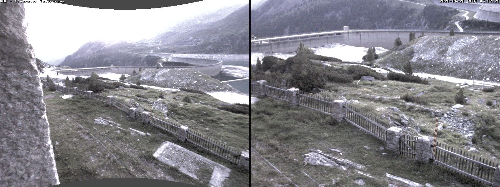 Archiv Foto Webcam Tauernmoossee - Blick auf die Staumauer