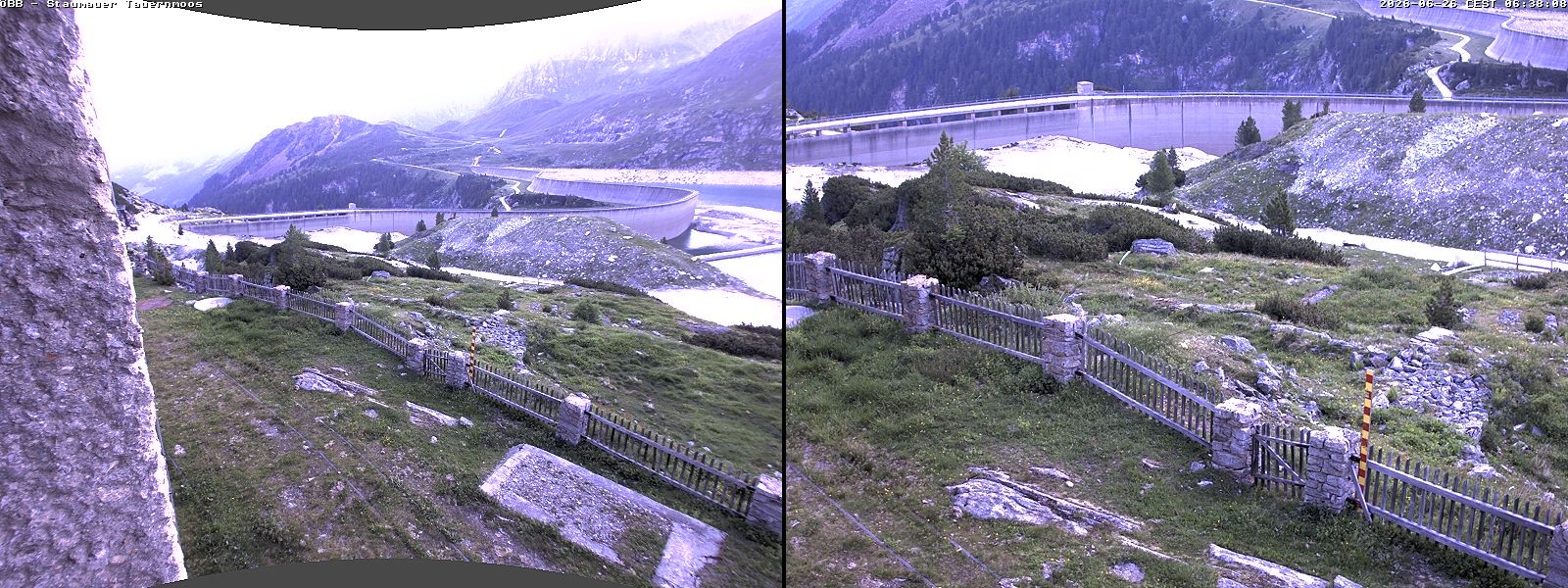 Archiv Foto Webcam Tauernmoossee - Blick auf die Staumauer