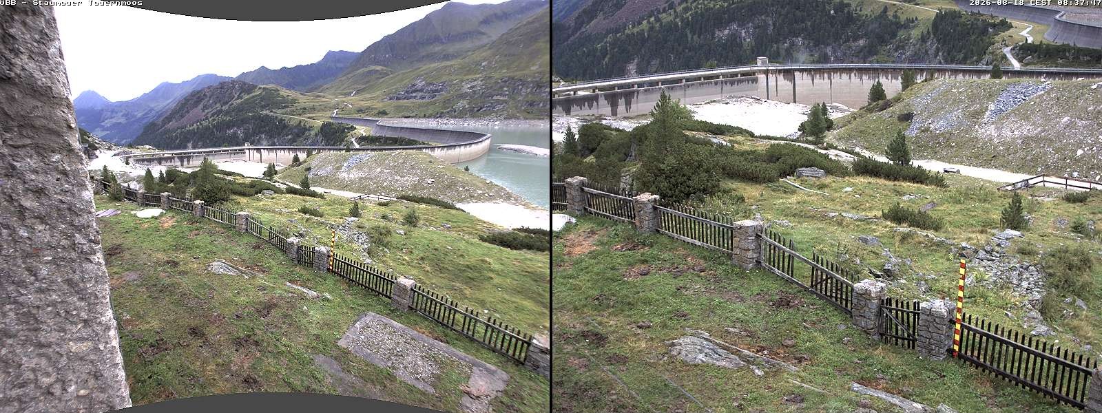Archiv Foto Webcam Tauernmoossee - Blick auf die Staumauer
