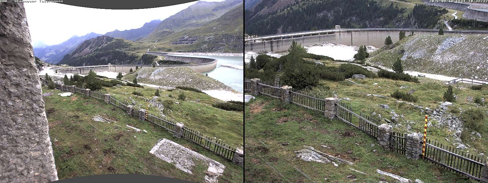 Archiv Foto Webcam Tauernmoossee - Blick auf die Staumauer
