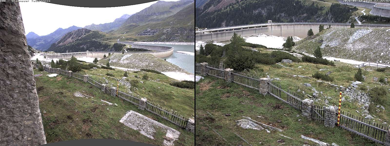Archiv Foto Webcam Tauernmoossee - Blick auf die Staumauer