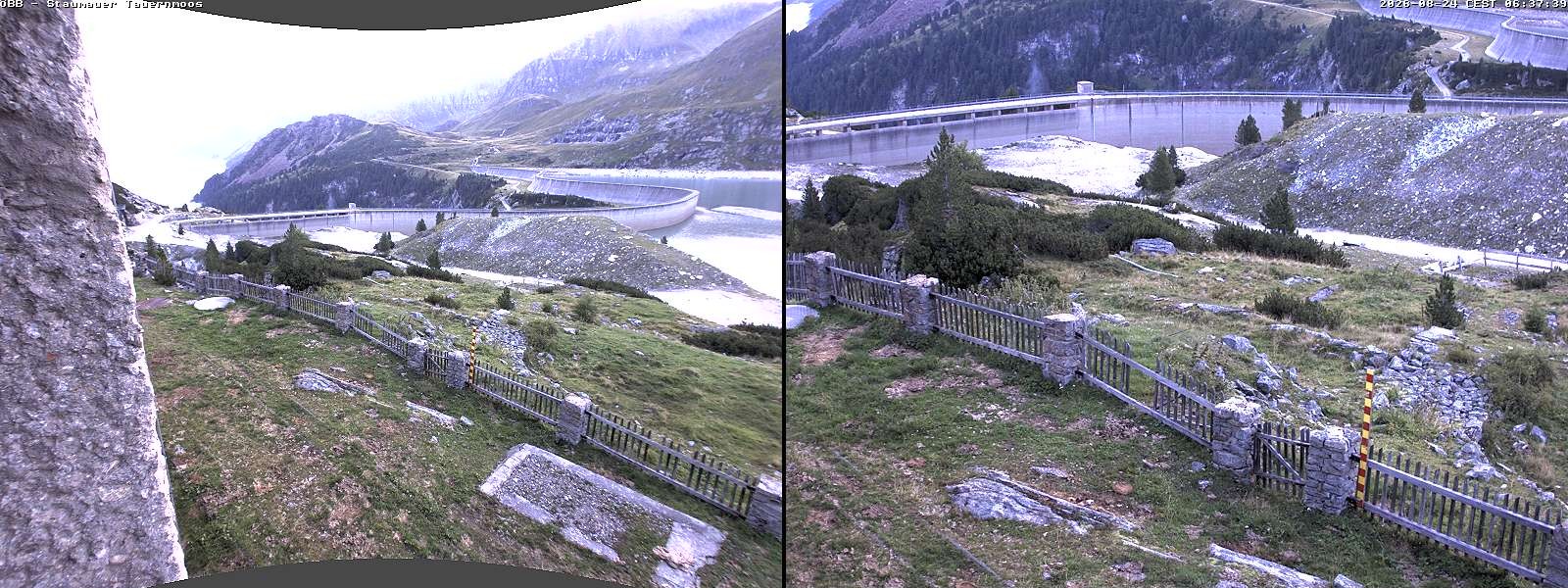 Archiv Foto Webcam Tauernmoossee - Blick auf die Staumauer