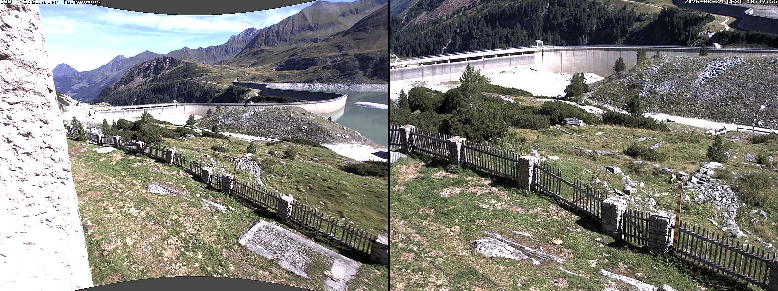 Archiv Foto Webcam Tauernmoossee - Blick auf die Staumauer