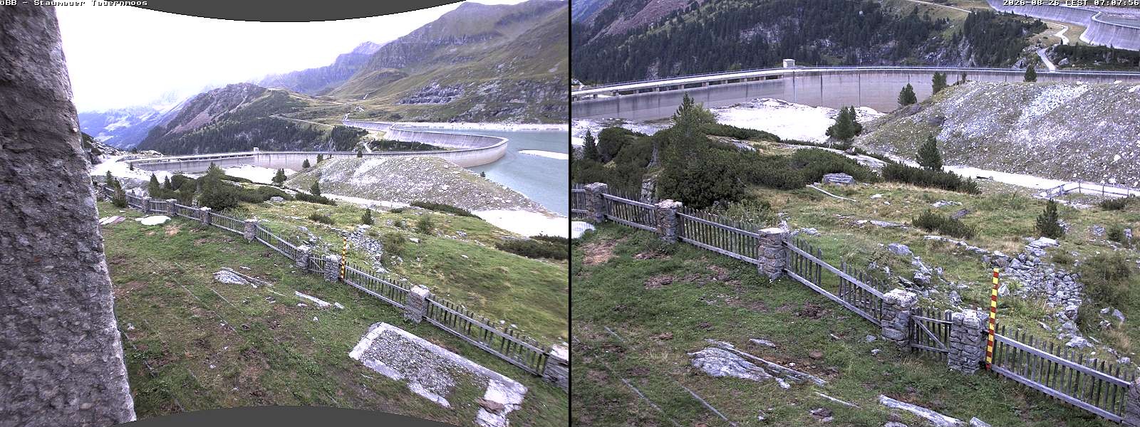 Archived image Webcam Tauernmoossee reservoir