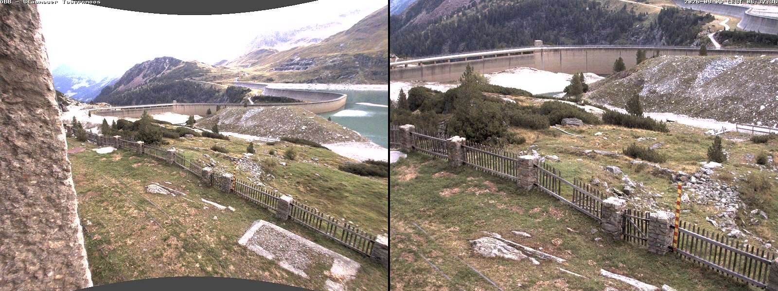 Archiv Foto Webcam Tauernmoossee - Blick auf die Staumauer