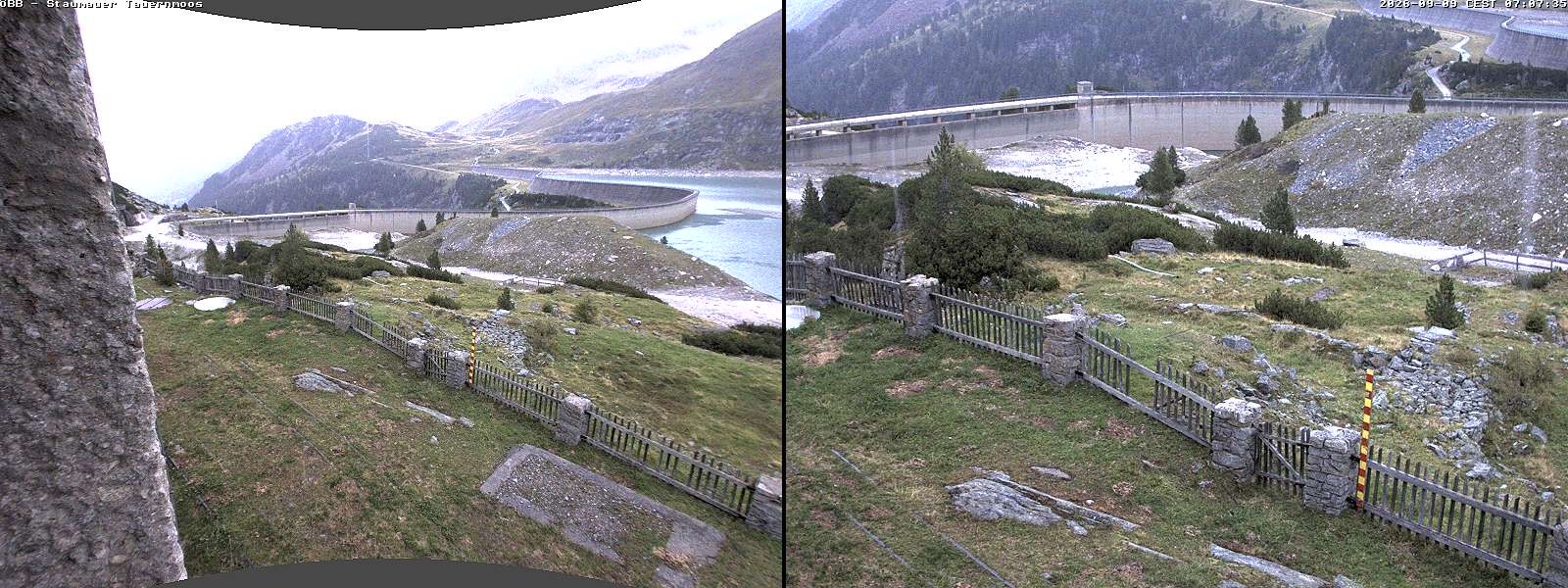 Archiv Foto Webcam Tauernmoossee - Blick auf die Staumauer