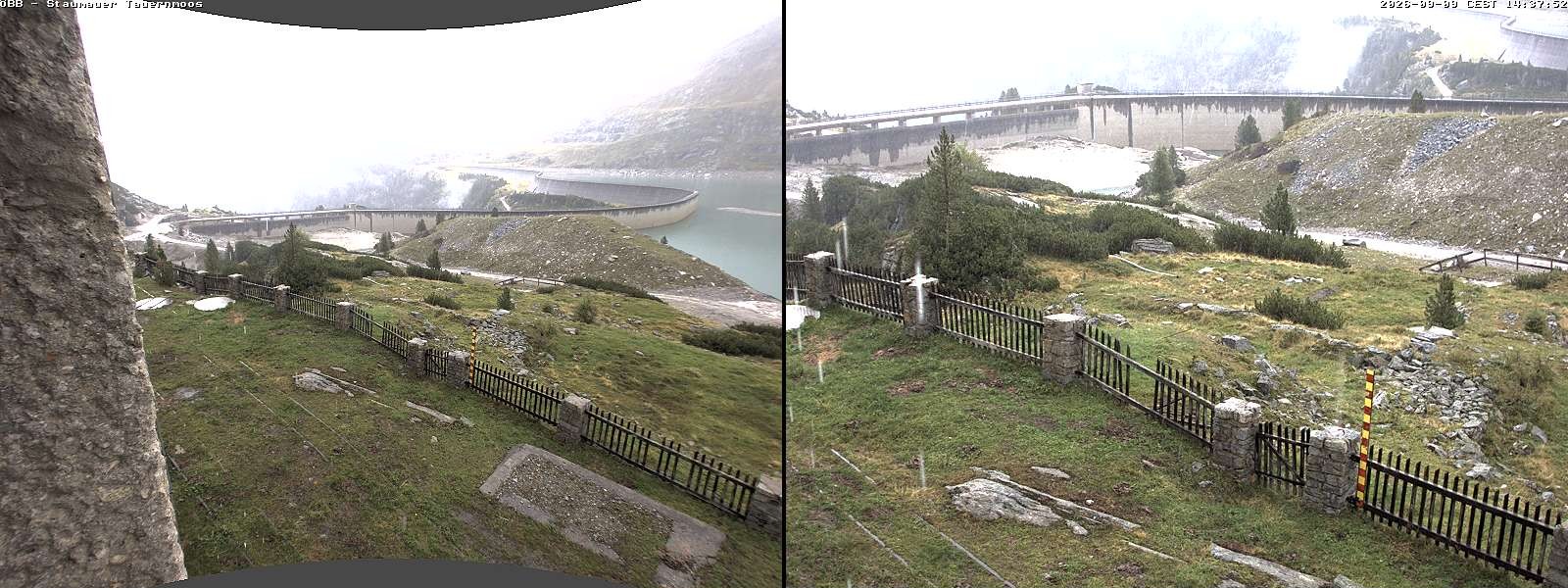 Archiv Foto Webcam Tauernmoossee - Blick auf die Staumauer