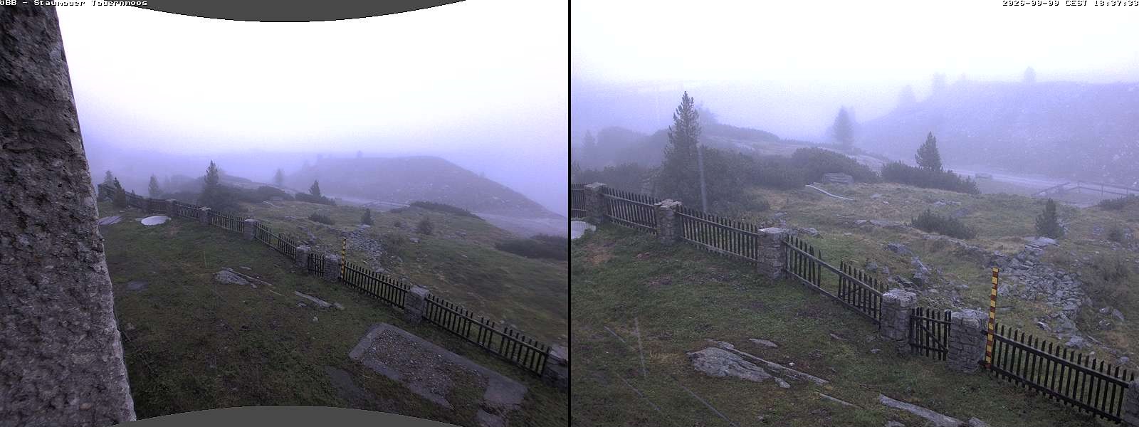Archiv Foto Webcam Tauernmoossee - Blick auf die Staumauer