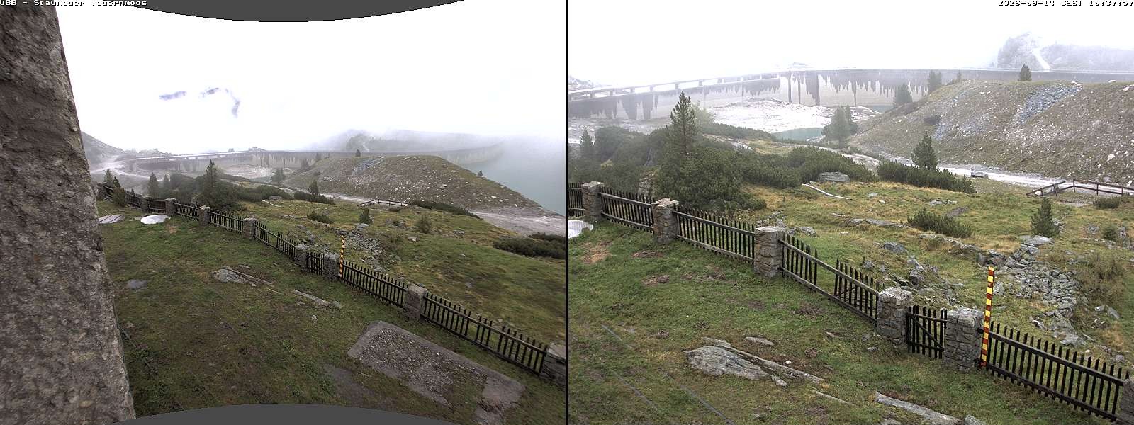 Archiv Foto Webcam Tauernmoossee - Blick auf die Staumauer