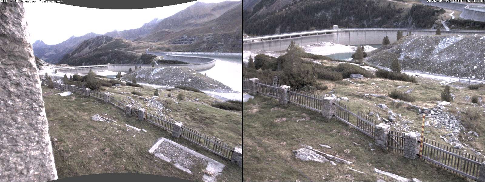 Archiv Foto Webcam Tauernmoossee - Blick auf die Staumauer