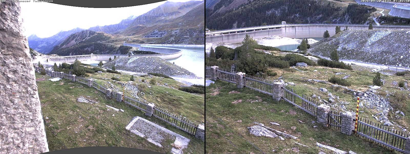 Archiv Foto Webcam Tauernmoossee - Blick auf die Staumauer
