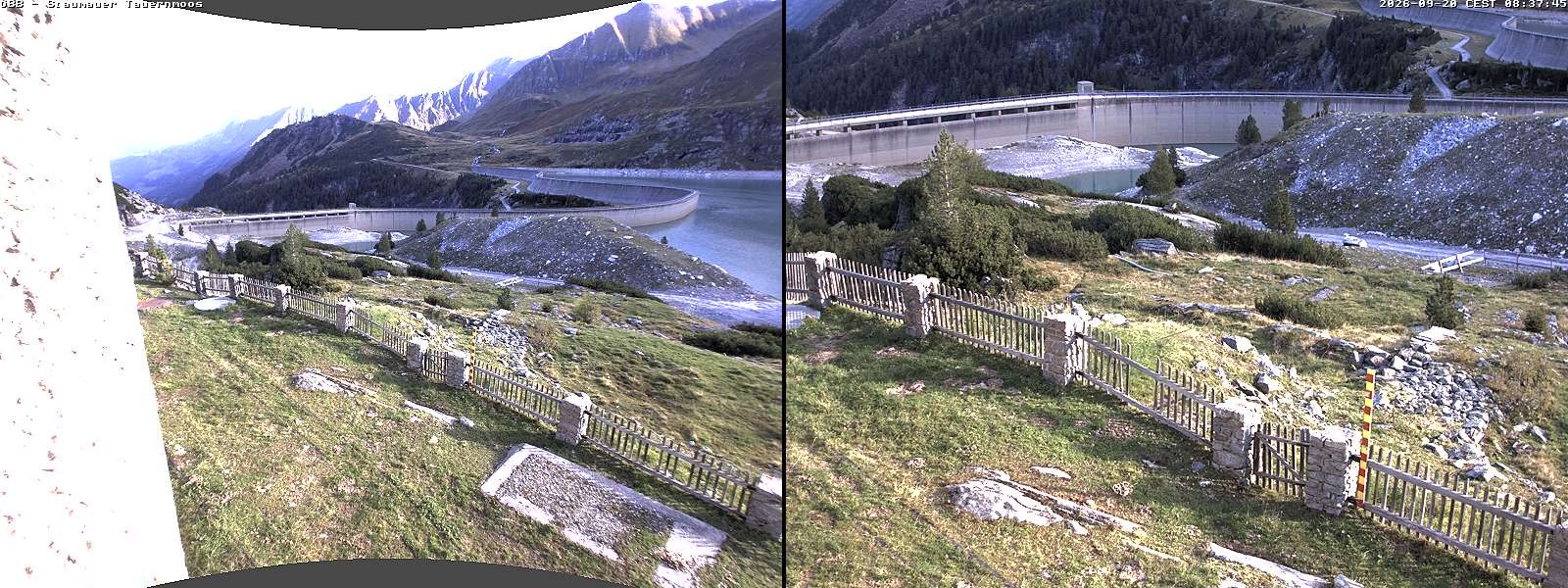 Archiv Foto Webcam Tauernmoossee - Blick auf die Staumauer