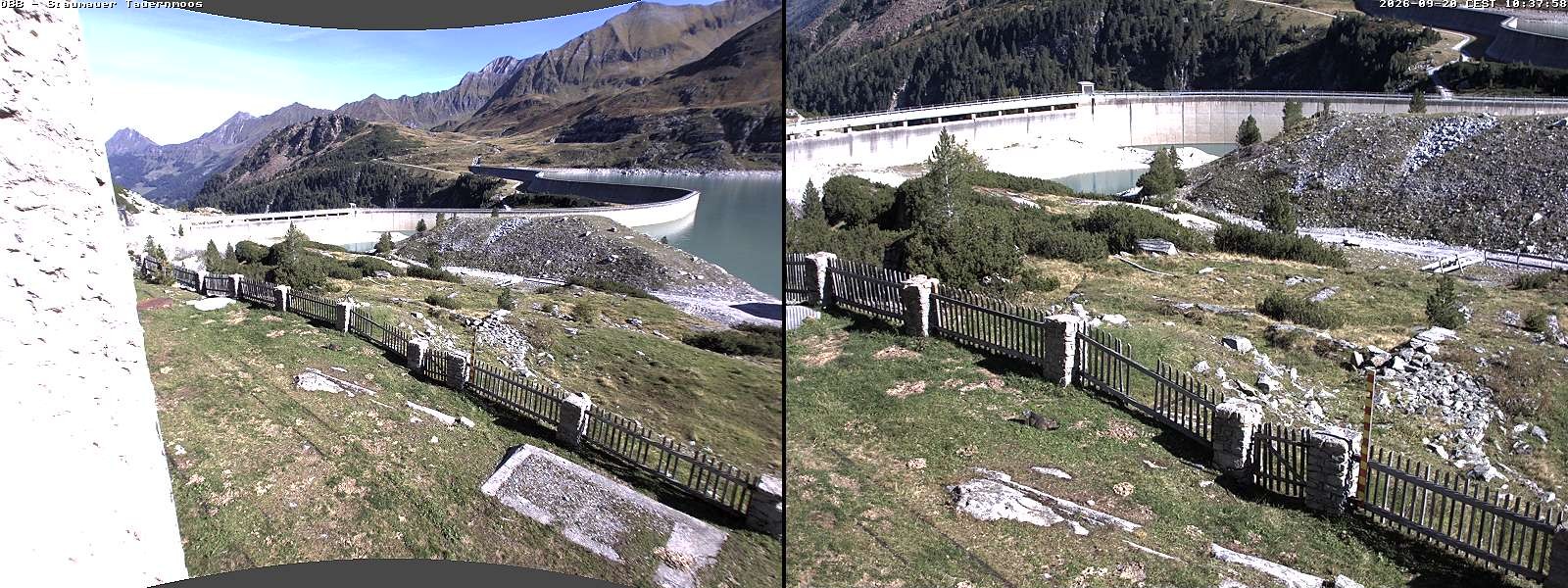 Archiv Foto Webcam Tauernmoossee - Blick auf die Staumauer
