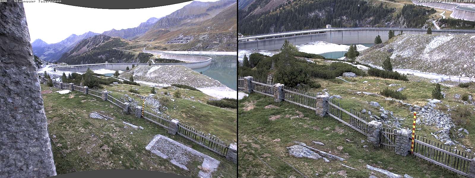 Archiv Foto Webcam Tauernmoossee - Blick auf die Staumauer