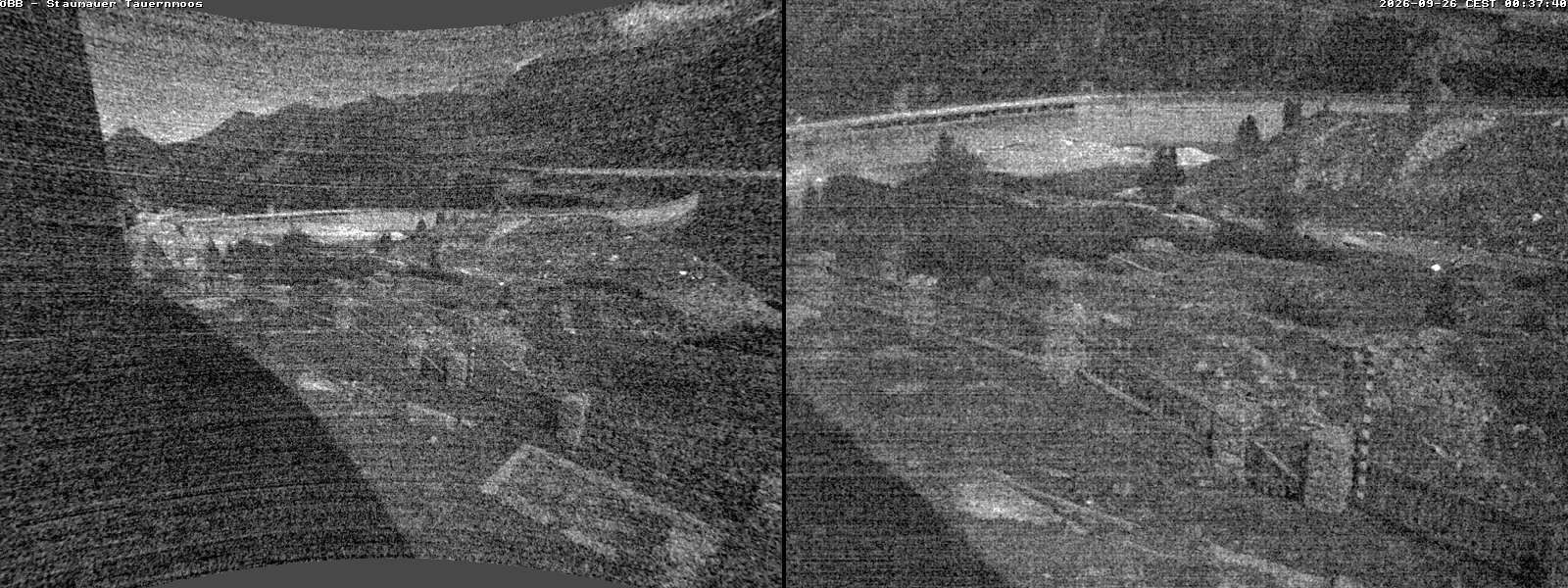 Archiv Foto Webcam Tauernmoossee - Blick auf die Staumauer