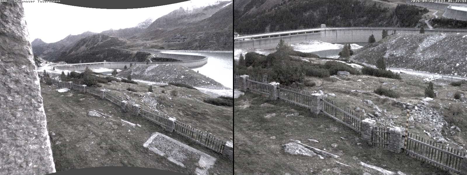 Archiv Foto Webcam Tauernmoossee - Blick auf die Staumauer