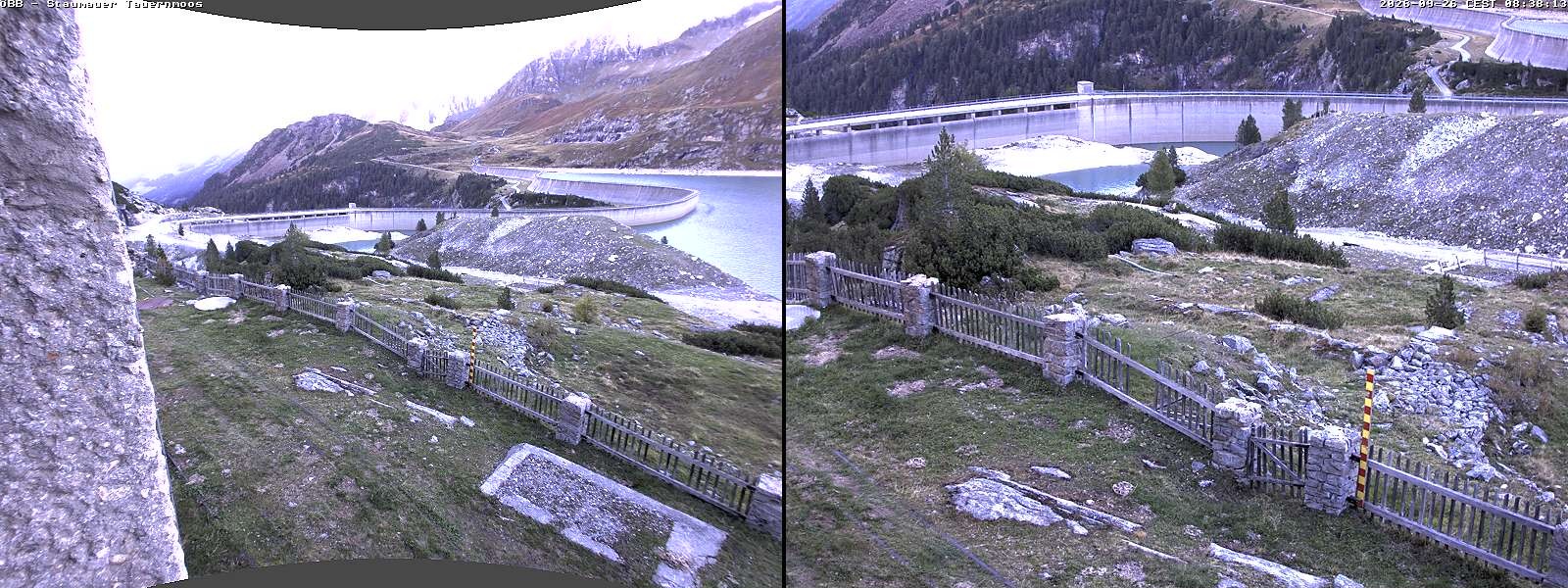 Archiv Foto Webcam Tauernmoossee - Blick auf die Staumauer