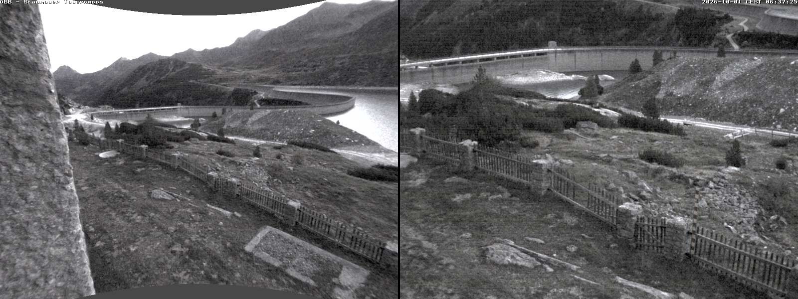 Archiv Foto Webcam Tauernmoossee - Blick auf die Staumauer