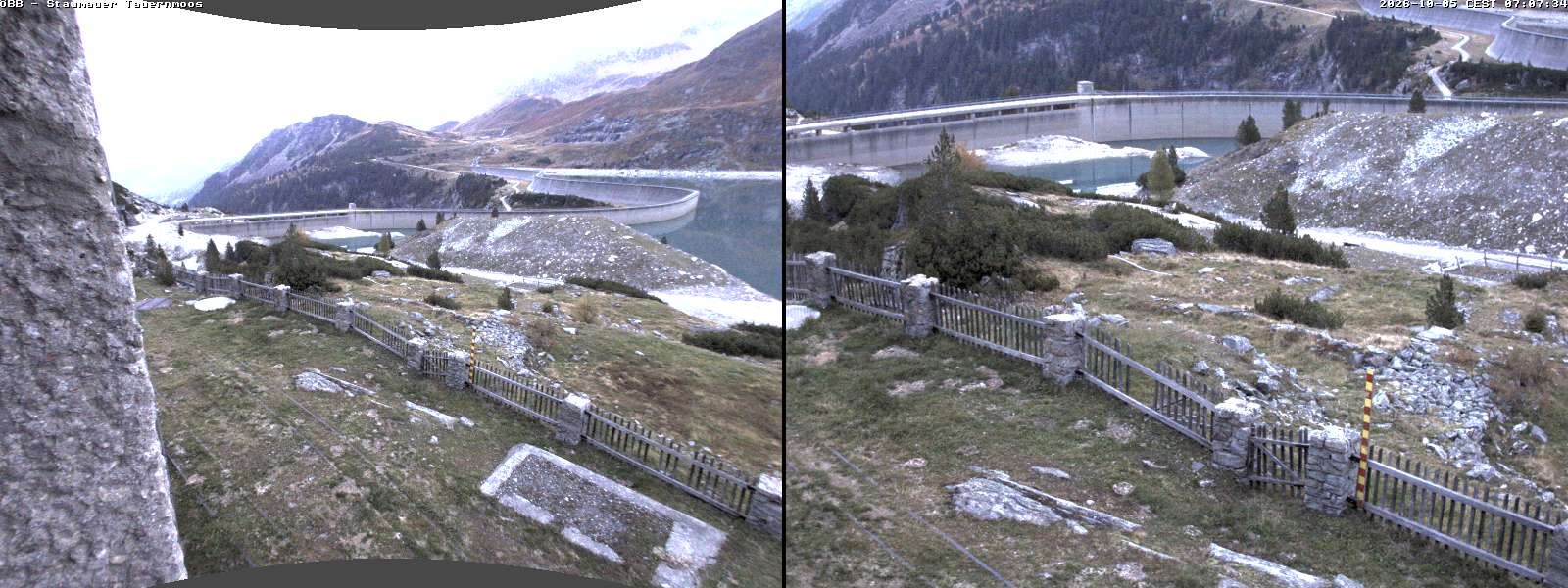 Archiv Foto Webcam Tauernmoossee - Blick auf die Staumauer