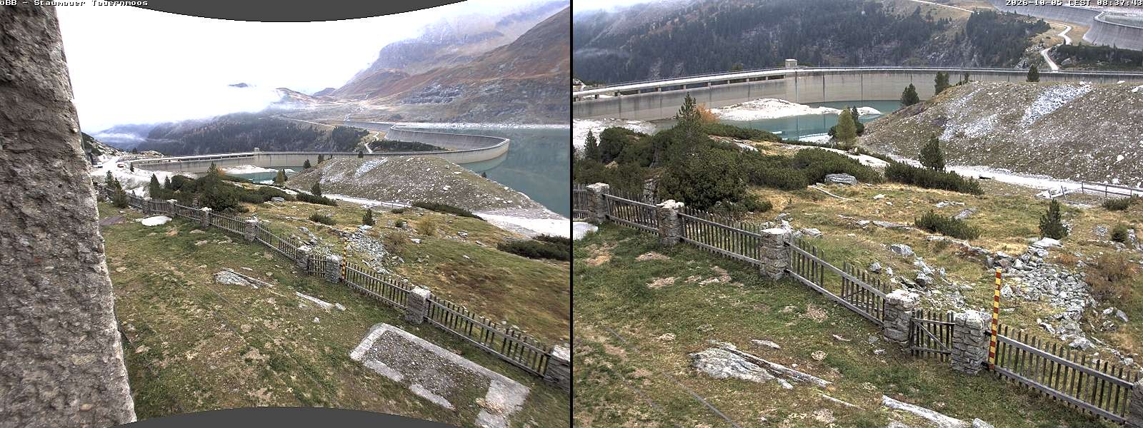 Archiv Foto Webcam Tauernmoossee - Blick auf die Staumauer