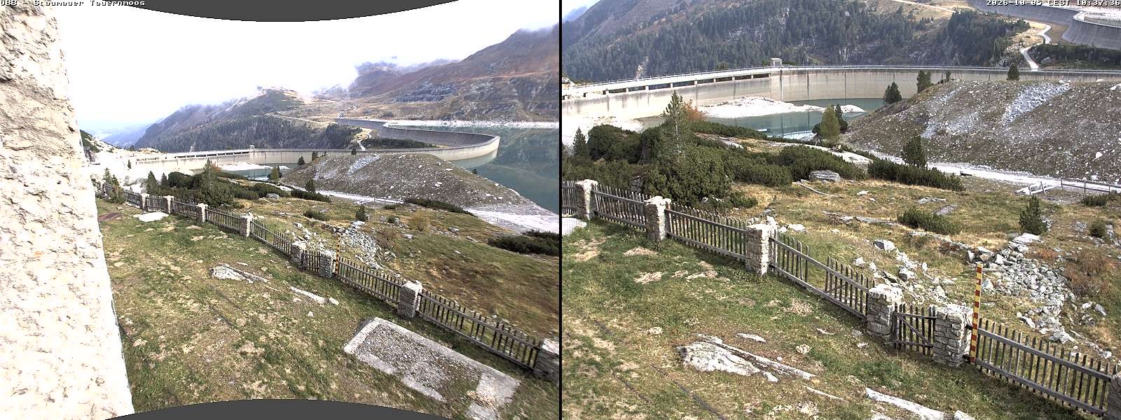 Archiv Foto Webcam Tauernmoossee - Blick auf die Staumauer