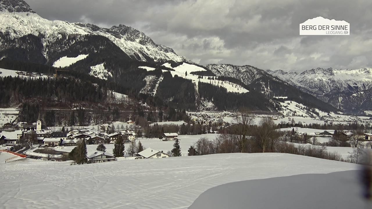 Archiv Foto Webcam Leogang Dorfblick