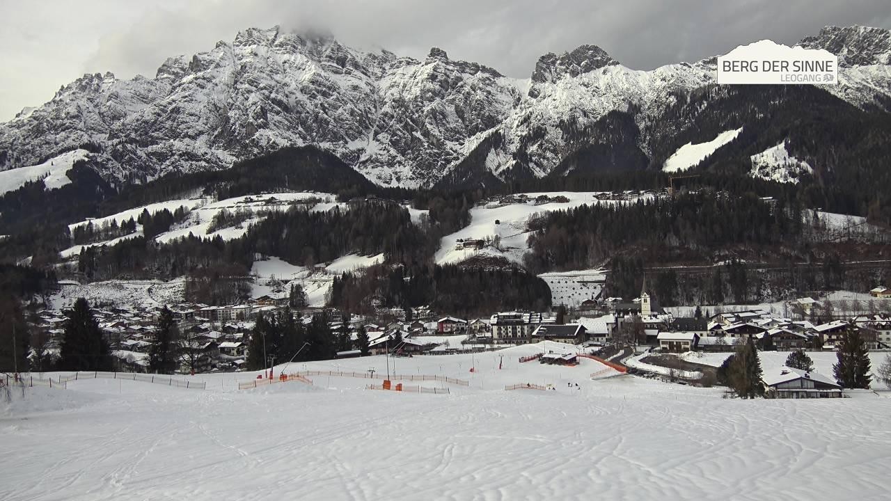 Archiv Foto Webcam Leogang Dorfblick