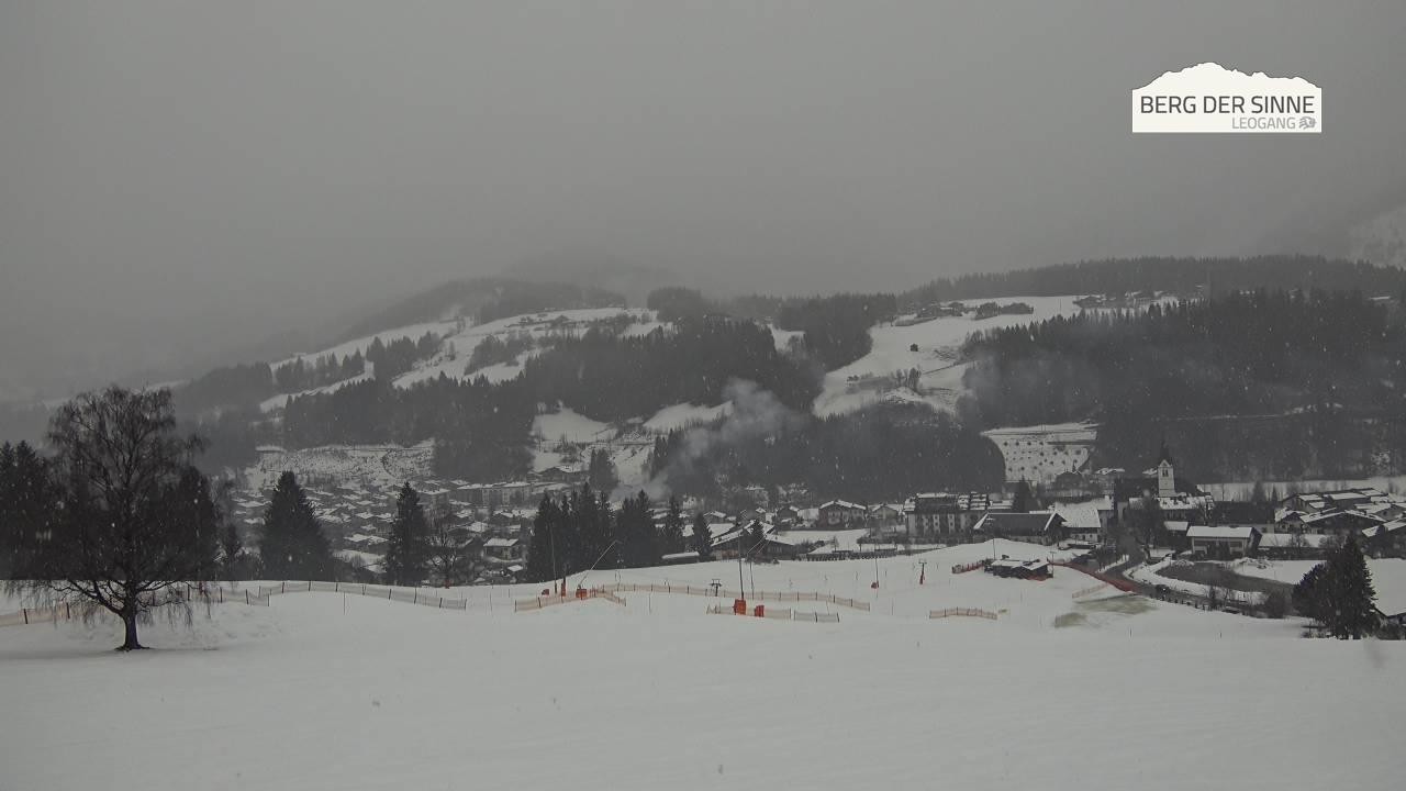 Archiv Foto Webcam Leogang Dorfblick