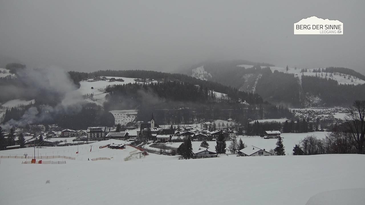 Archiv Foto Webcam Leogang Dorfblick