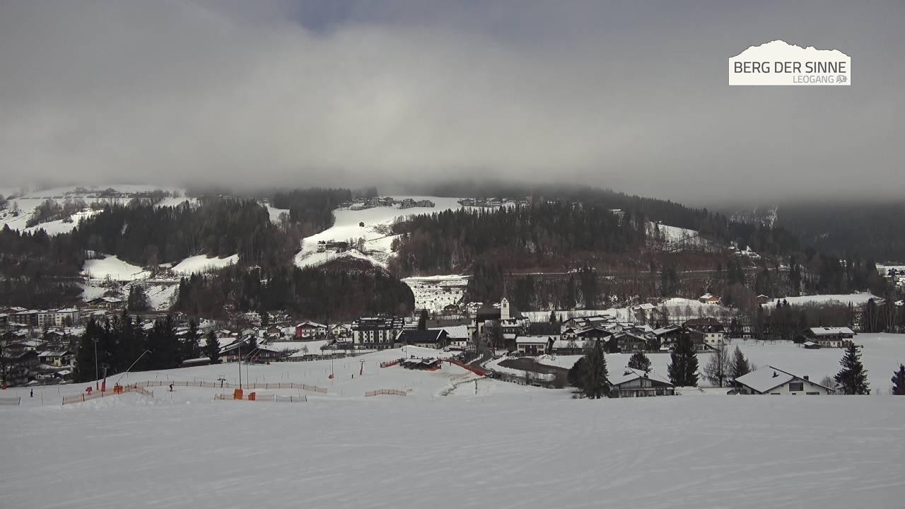 Archiv Foto Webcam Leogang Dorfblick