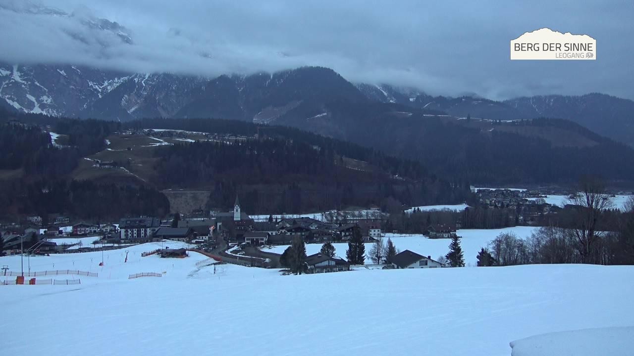 Archiv Foto Webcam Leogang Dorfblick