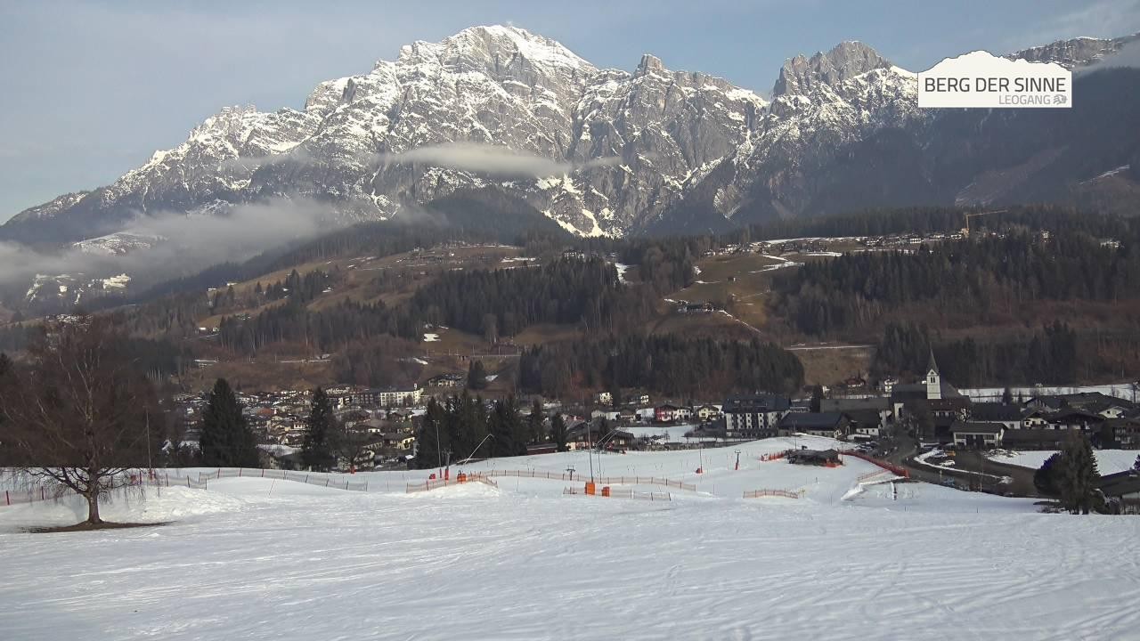 Archiv Foto Webcam Leogang Dorfblick