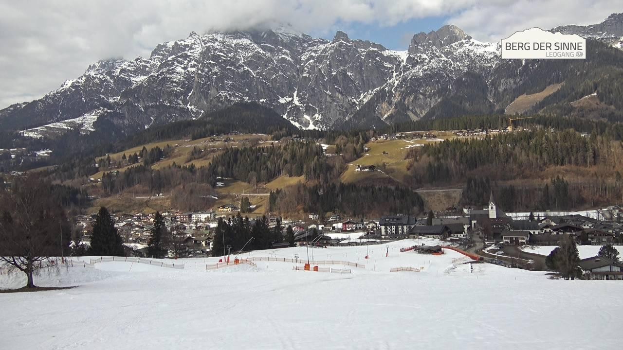 Archiv Foto Webcam Leogang Dorfblick