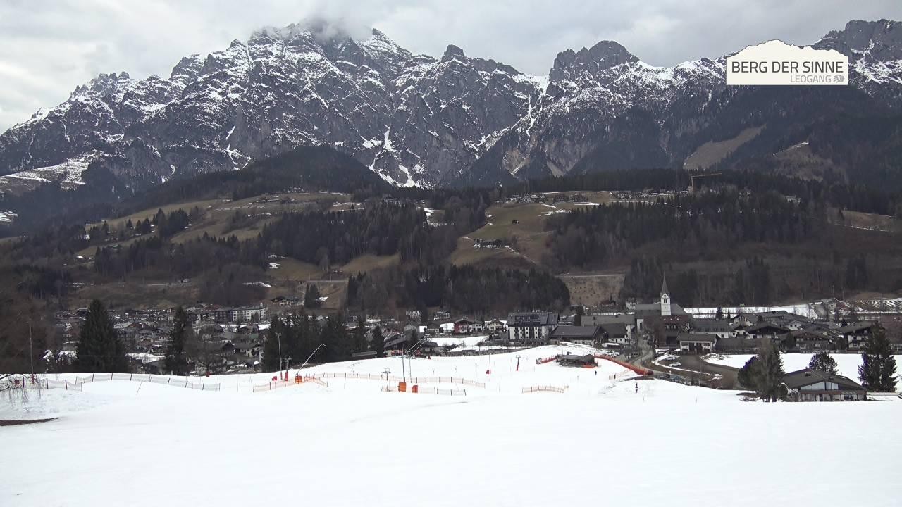 Archiv Foto Webcam Leogang Dorfblick