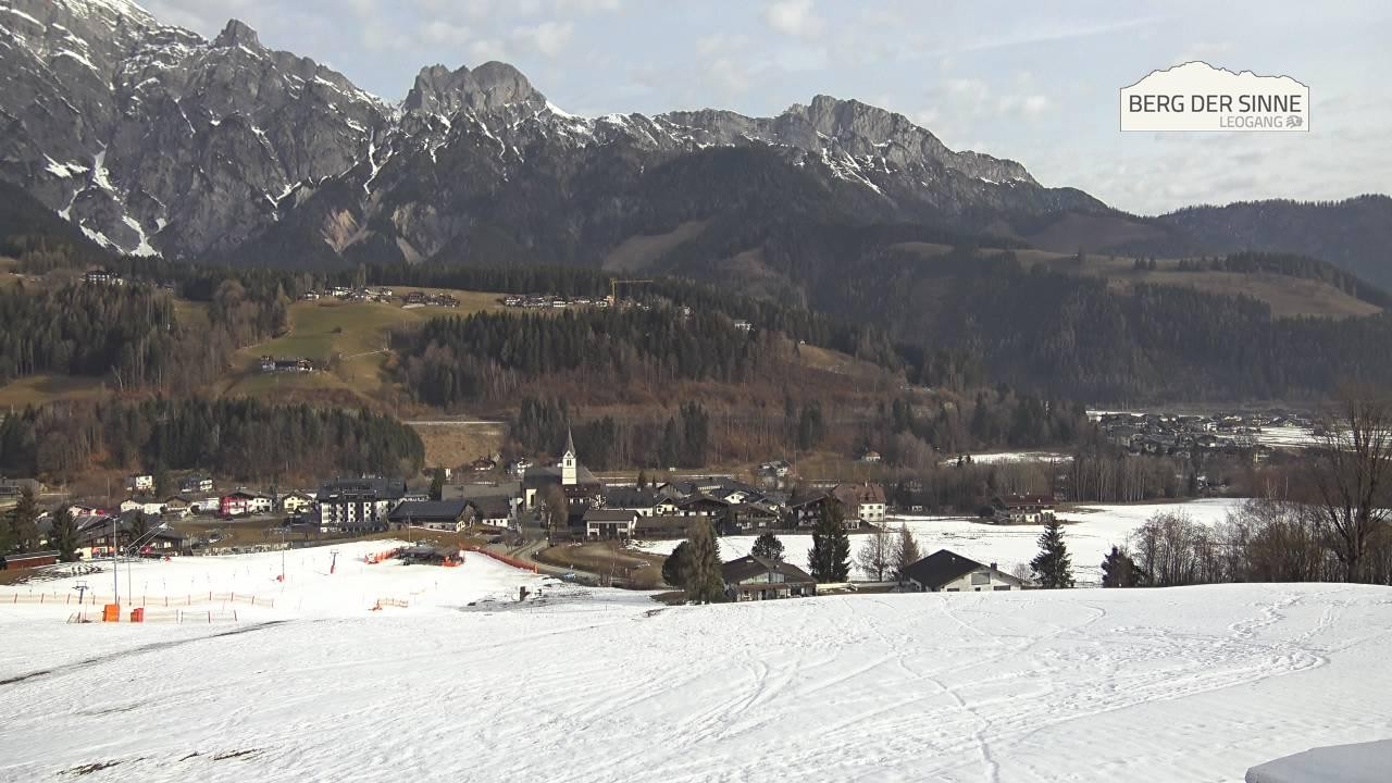 Archiv Foto Webcam Leogang Dorfblick