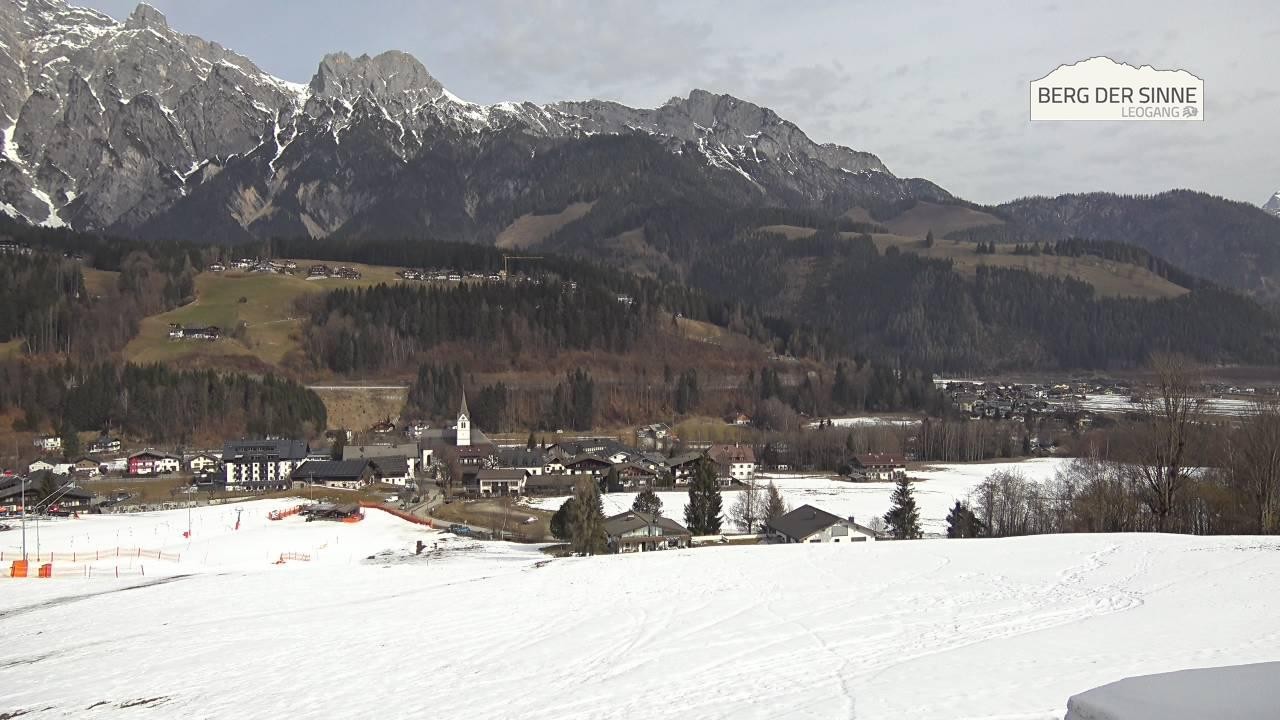 Archiv Foto Webcam Leogang Dorfblick