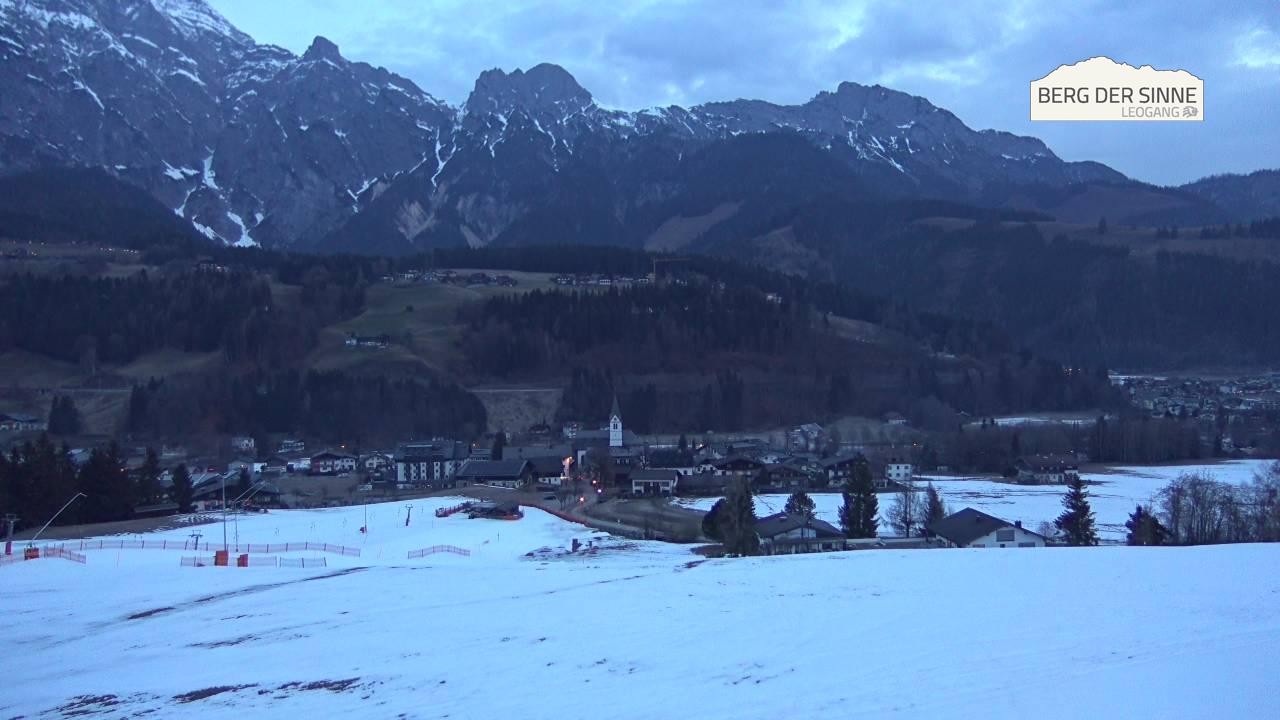 Archiv Foto Webcam Leogang Dorfblick