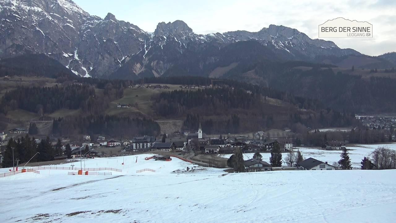Archiv Foto Webcam Leogang Dorfblick