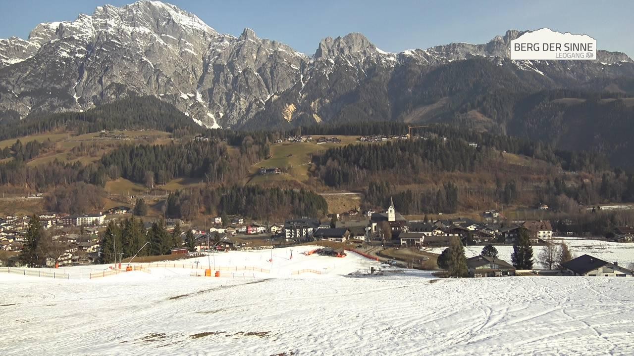 Archiv Foto Webcam Leogang Dorfblick