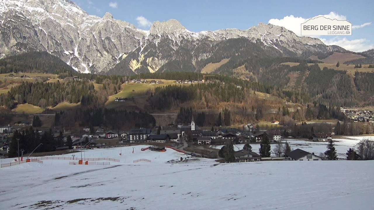 Archiv Foto Webcam Leogang Dorfblick