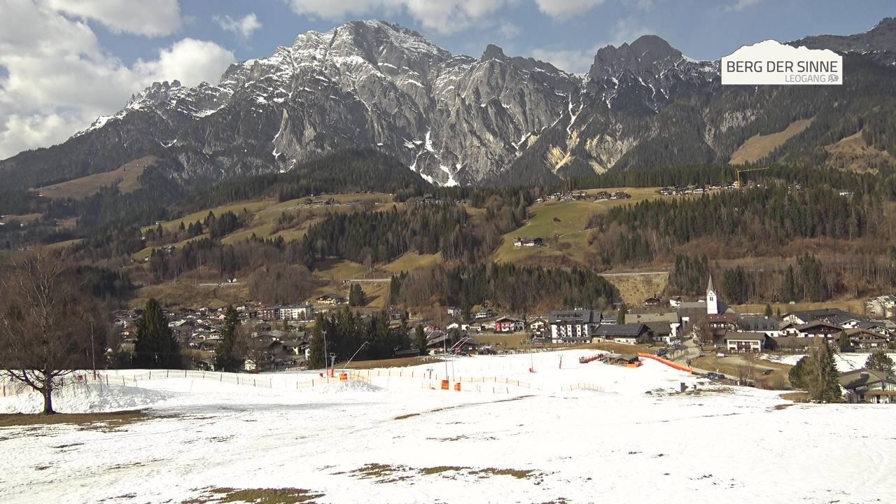 Archiv Foto Webcam Leogang Dorfblick