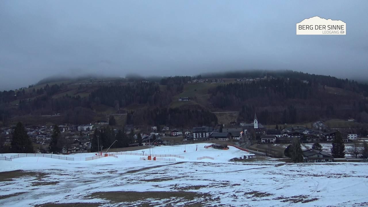 Archiv Foto Webcam Leogang Dorfblick