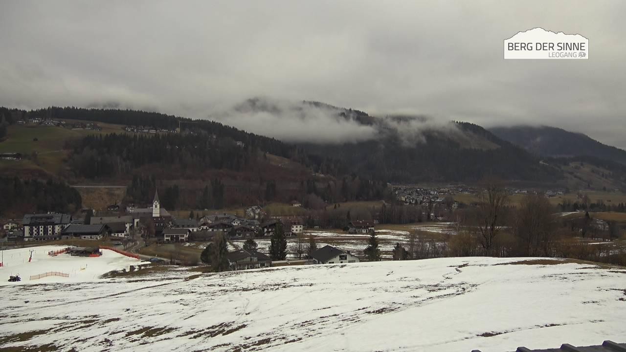 Archiv Foto Webcam Leogang Dorfblick