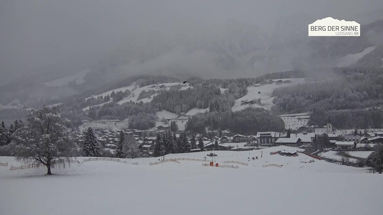 Archiv Foto Webcam Leogang Dorfblick